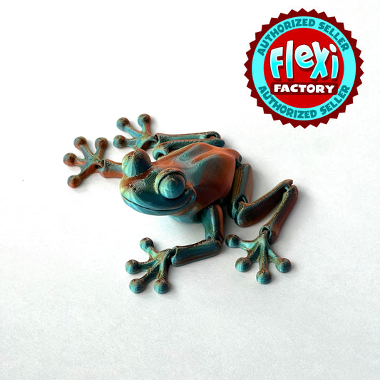 Flexi Frog | Articulated Frog Fidget Sensory Toy | 3D Printed Collectable | VERIFIED FLEXI FACTORY SELLER