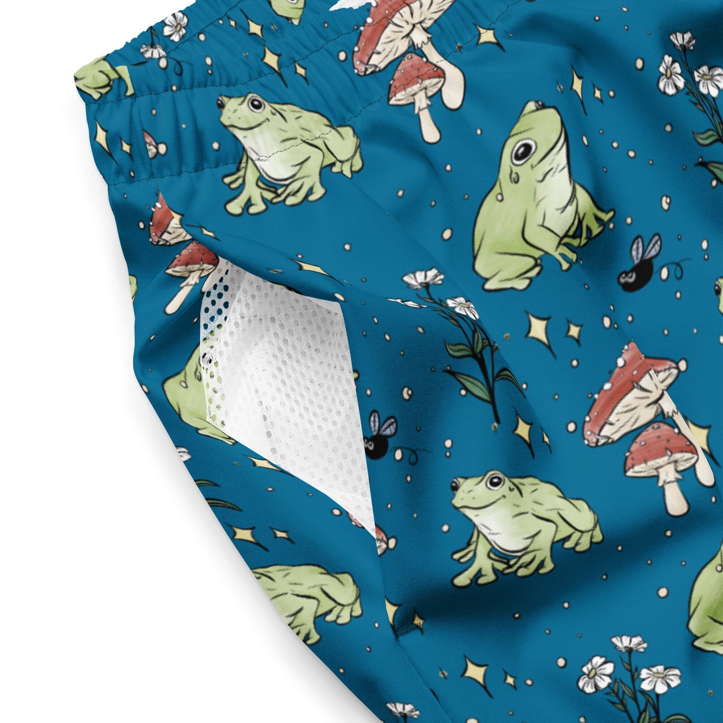 Frog and Mushroom Men's swim trunks | Recycled Material