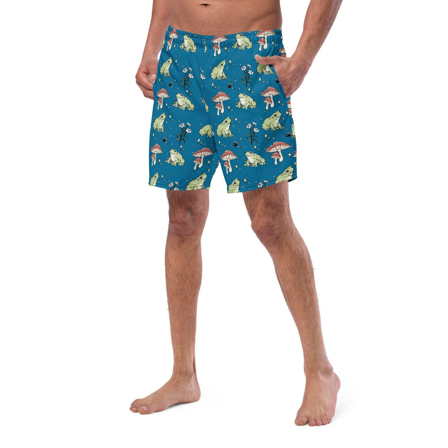 Frog and Mushroom Men's swim trunks | Recycled Material