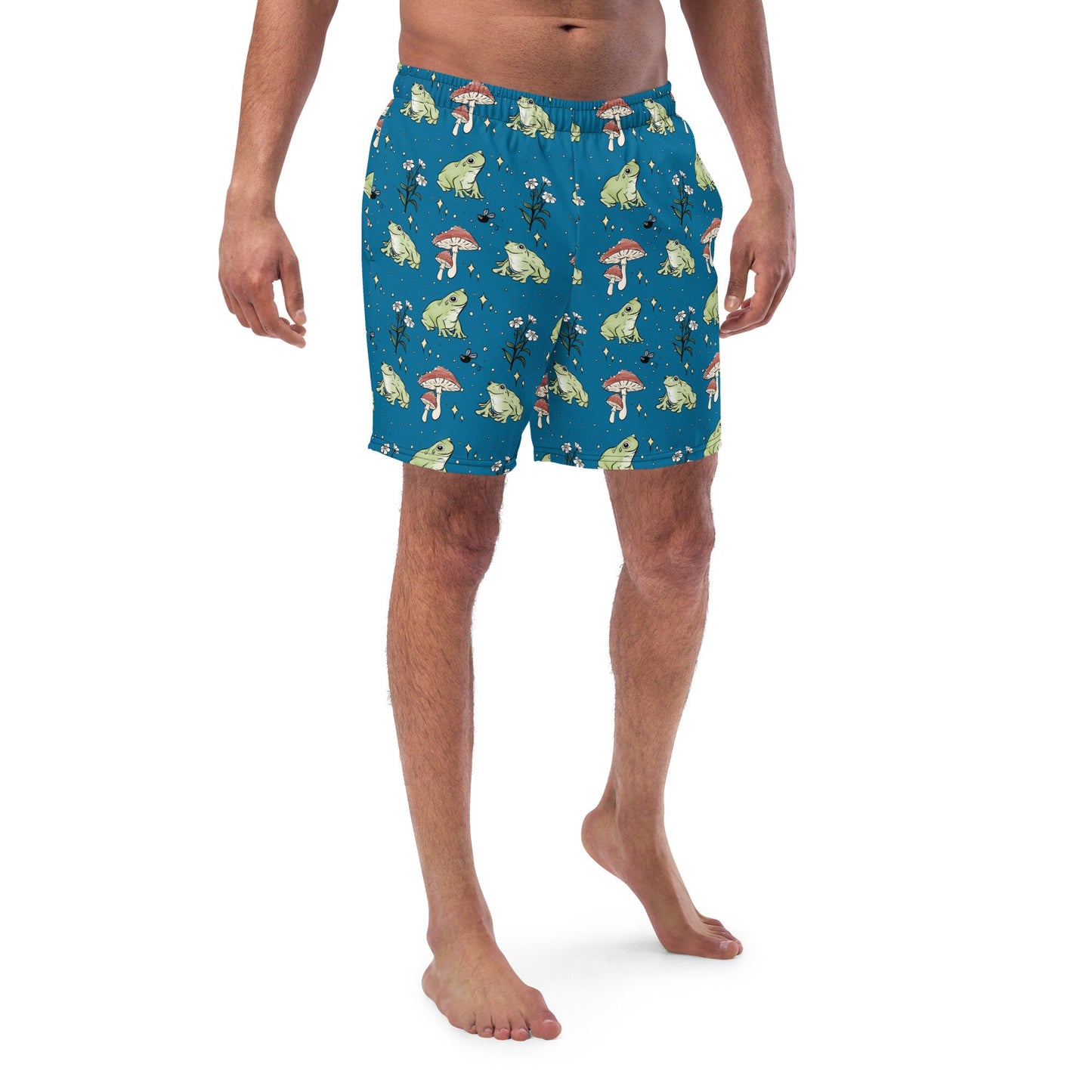 Frog and Mushroom Men's swim trunks | Recycled Material