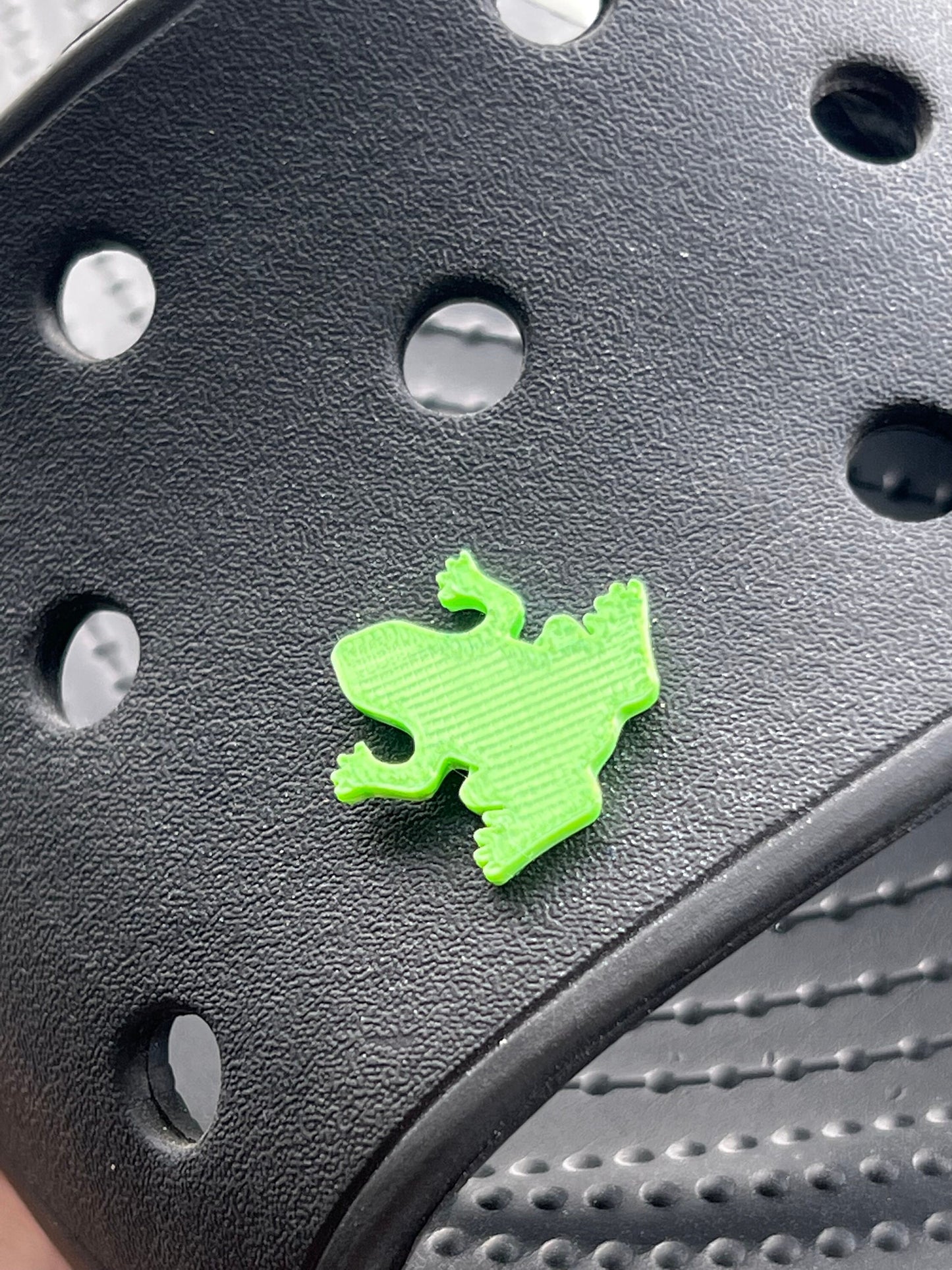 Frog Shoe Charms | Jibbets for Crocs | Shoe Accessory | Green 3D Printed Frog Shoe Charms Jibbetz Gift