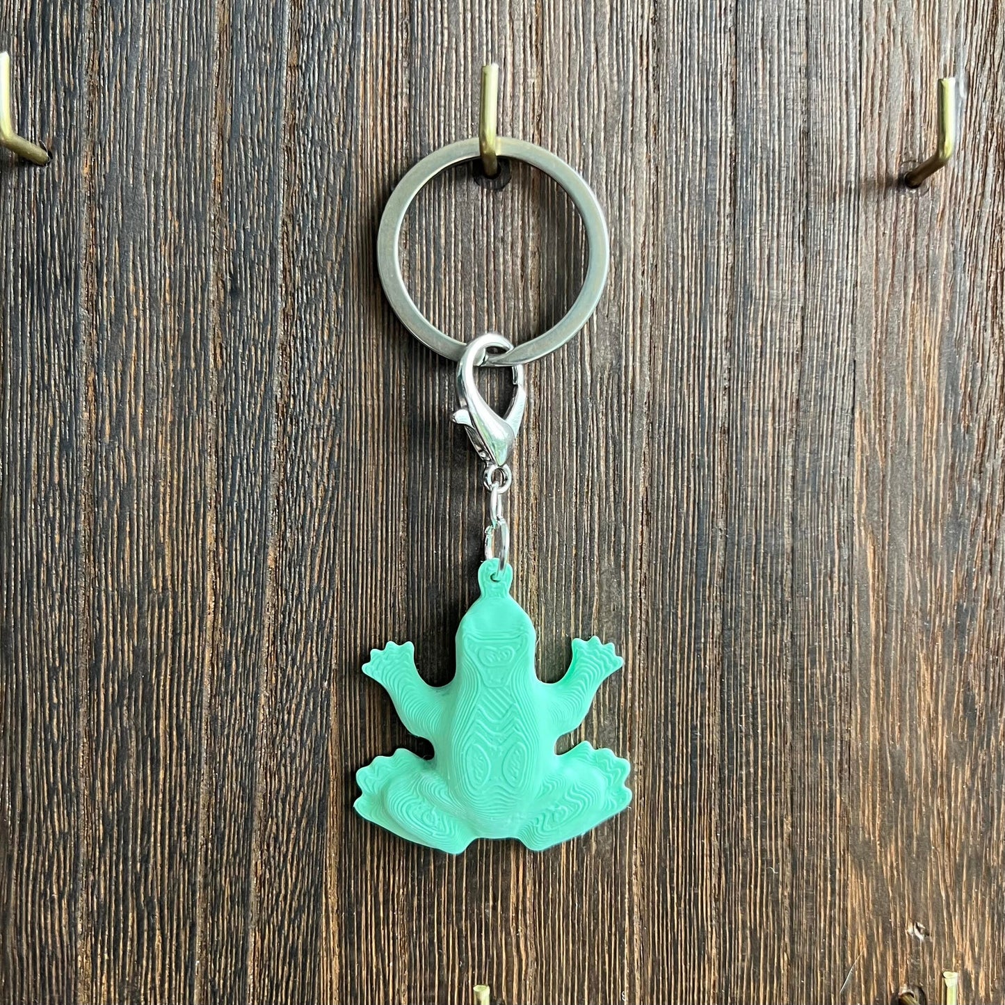 Frog Key chain | 3D Printed Keychain | Green Frog Backpack Accessory