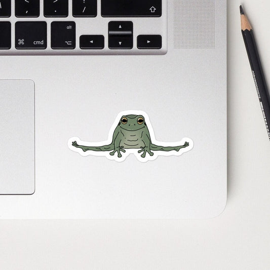 Frog Split Sticker | Laptop Bottle Vinyl Decal | Waterproof