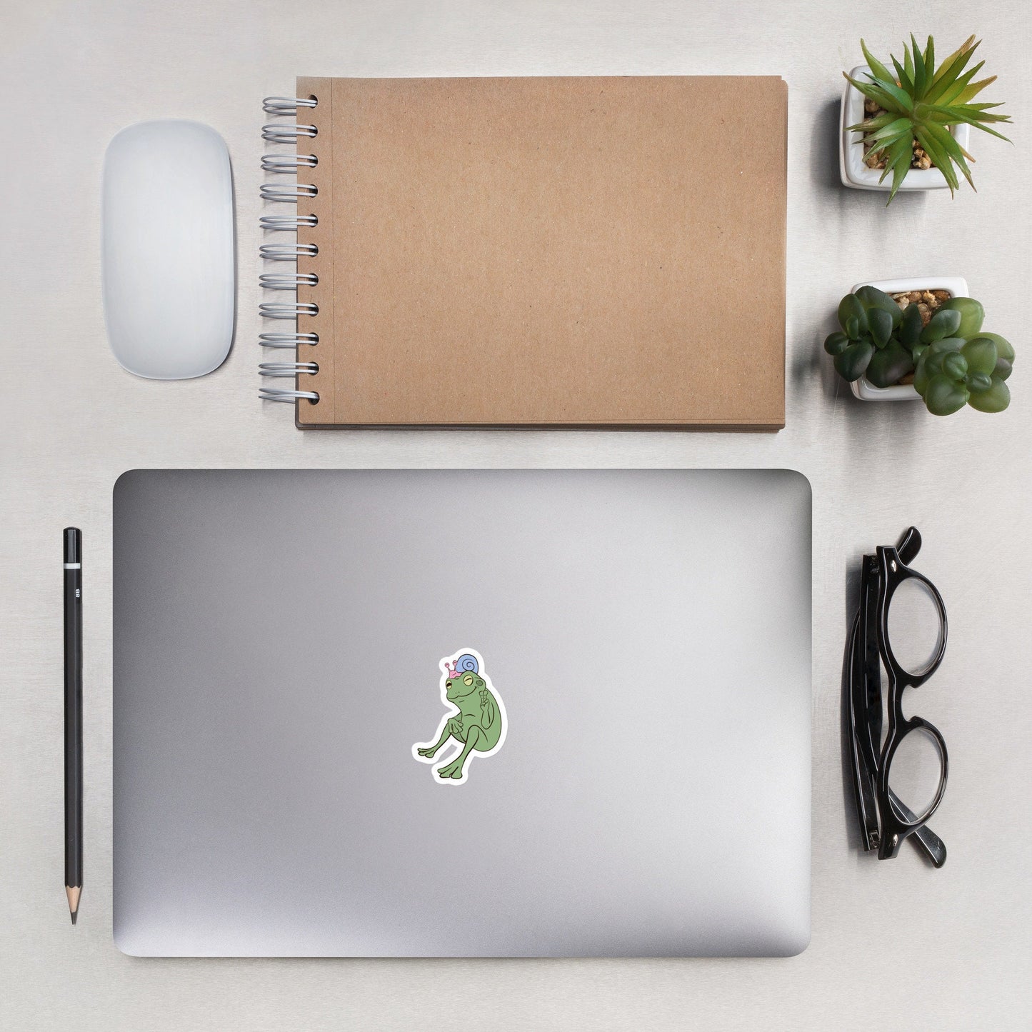 Vinyl Sticker | Frog and Snail Friend | Laptop Bottle Decal | Waterproof