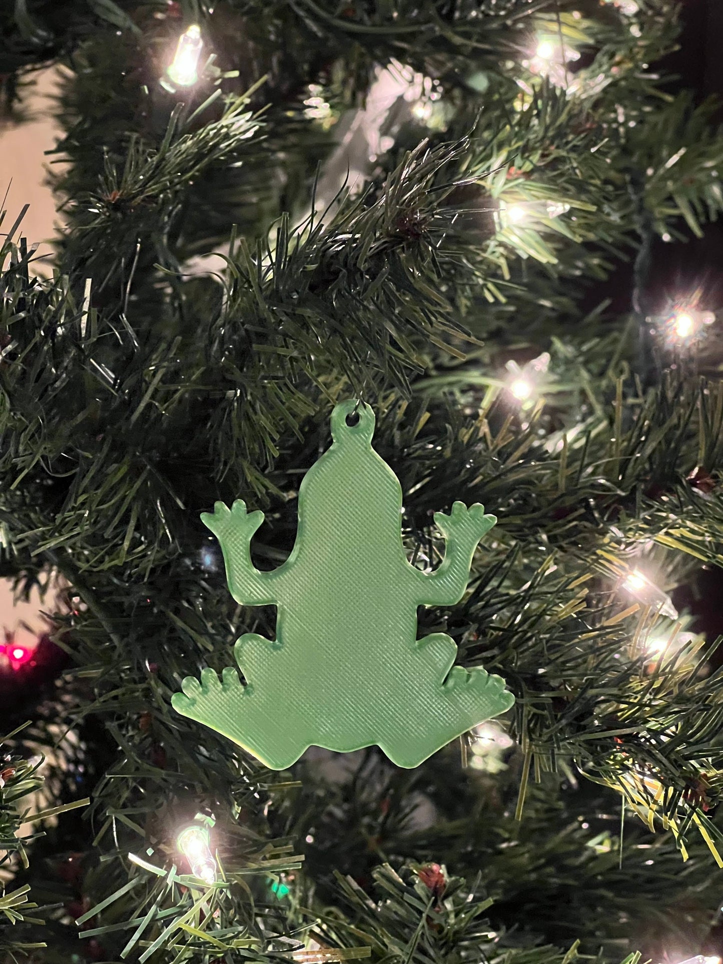 Christmas Tree Ornament Frog | Frog Silhouette Ornament | Christmas Tree Decor